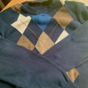 Haggar Navy argyle sweater